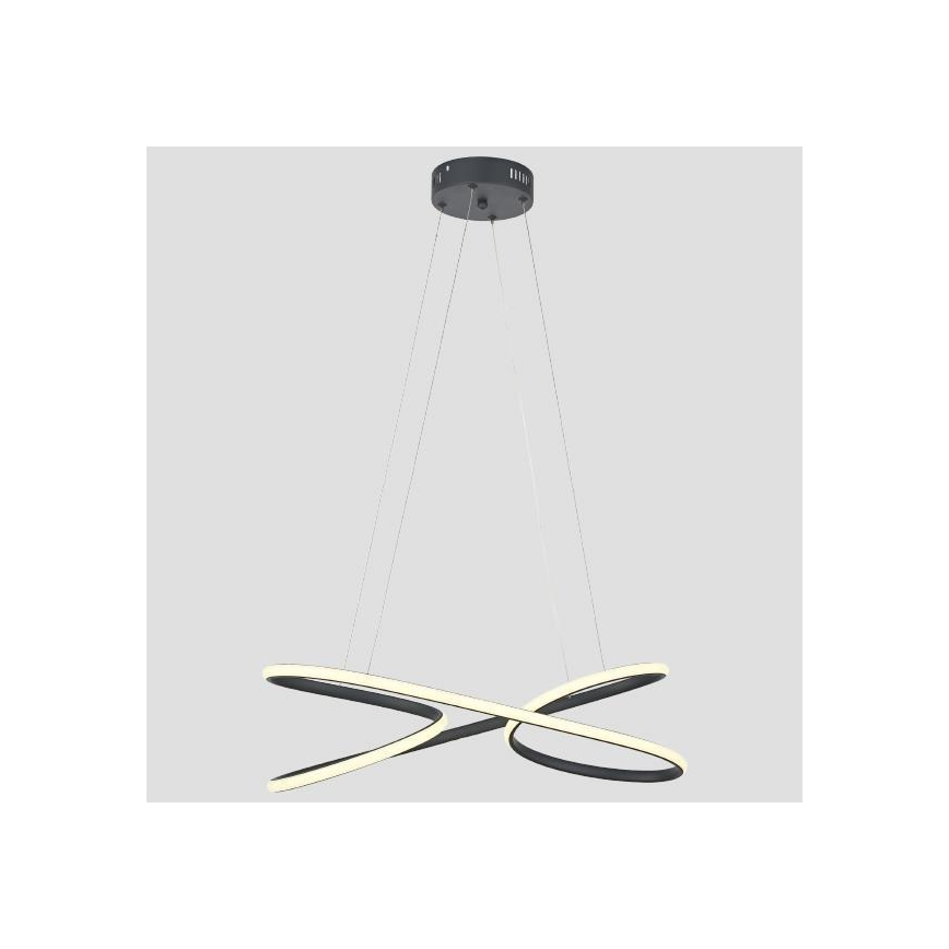 LED Luster na lanku LED/40W/230V 4000K čierna