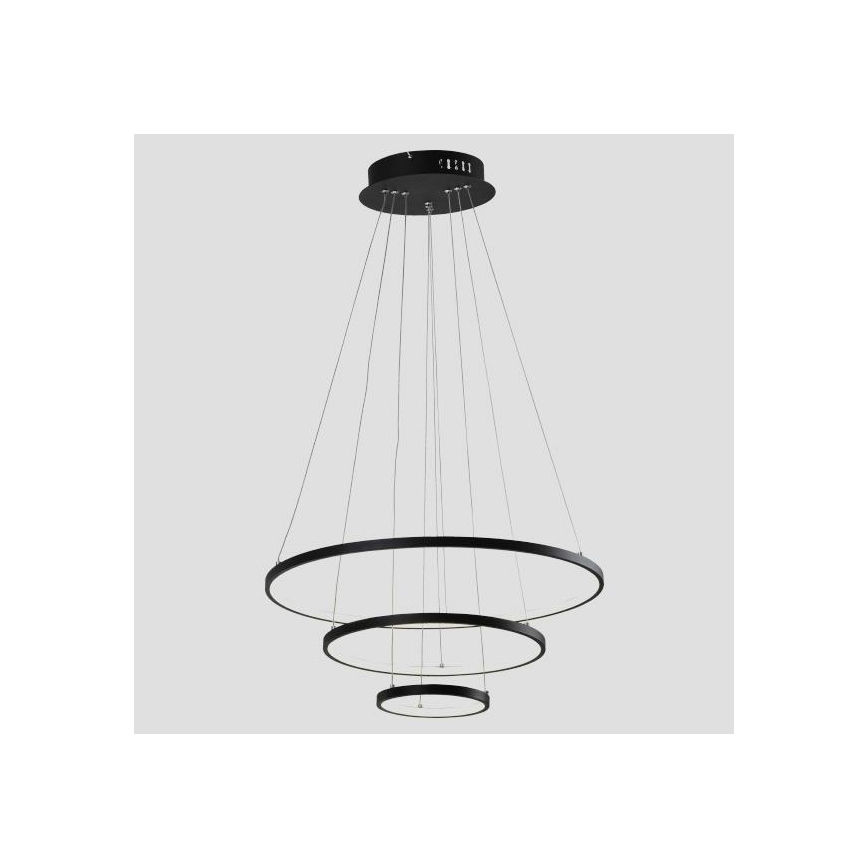 LED Luster na lanku LED/42W/230V 3000K čierna