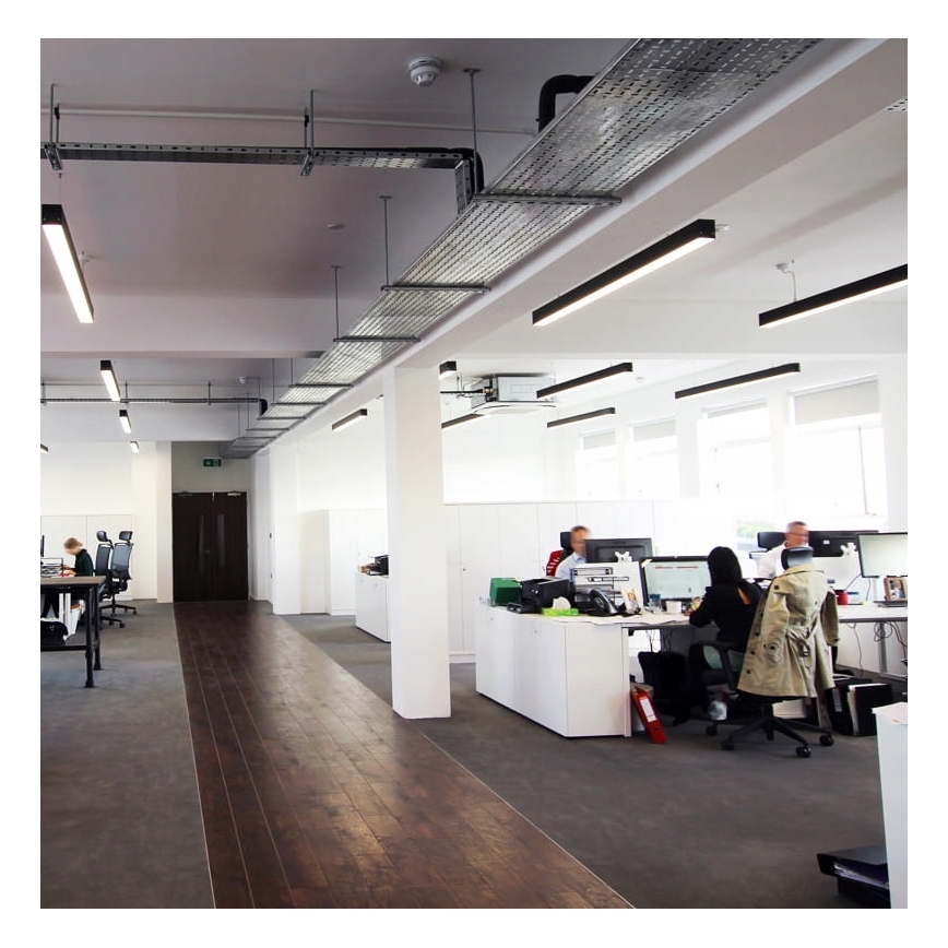 LED luster na lanku LED/44W/230V 3000K 120 cm čierny