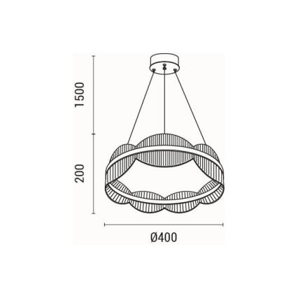 LED Luster na lanku LED/48W/230V 3000K