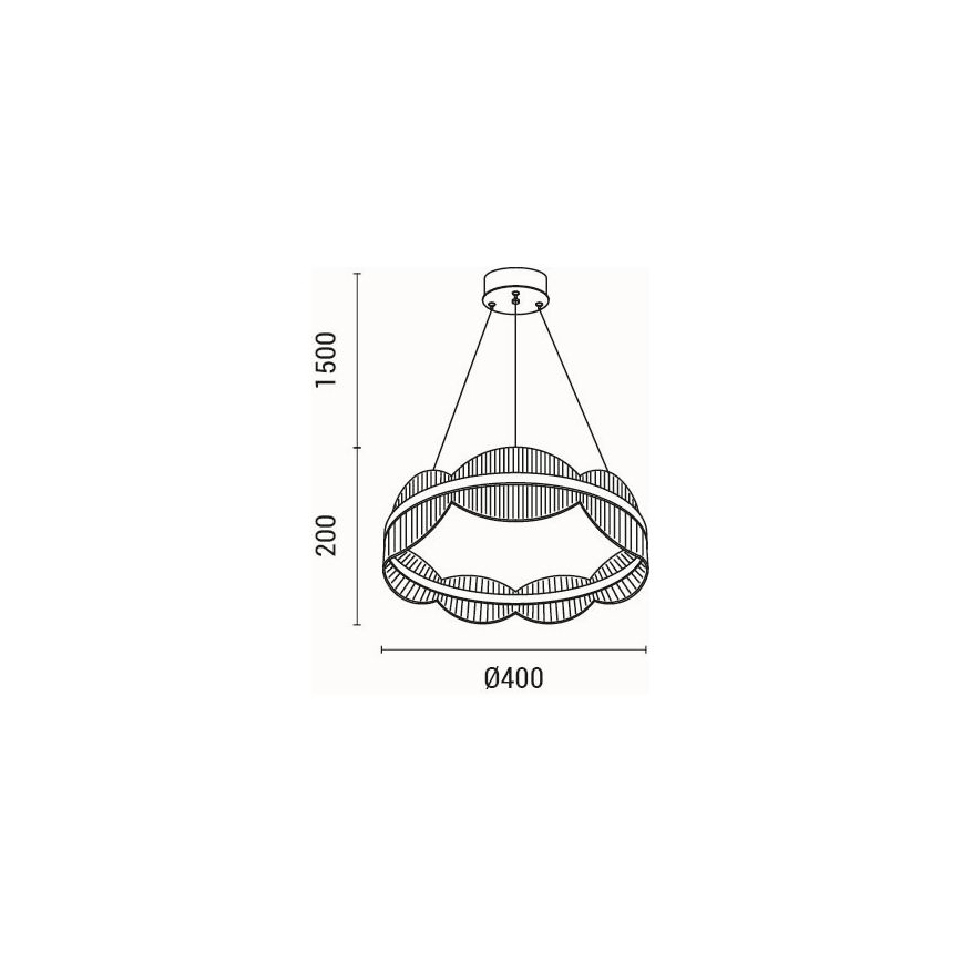 LED Luster na lanku LED/48W/230V 3000K