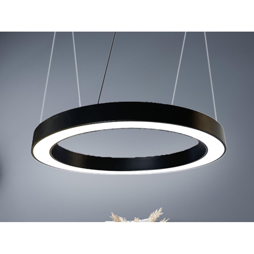 LED Luster na lanku LED/50W/230V 4000K pr. 100 cm čierna