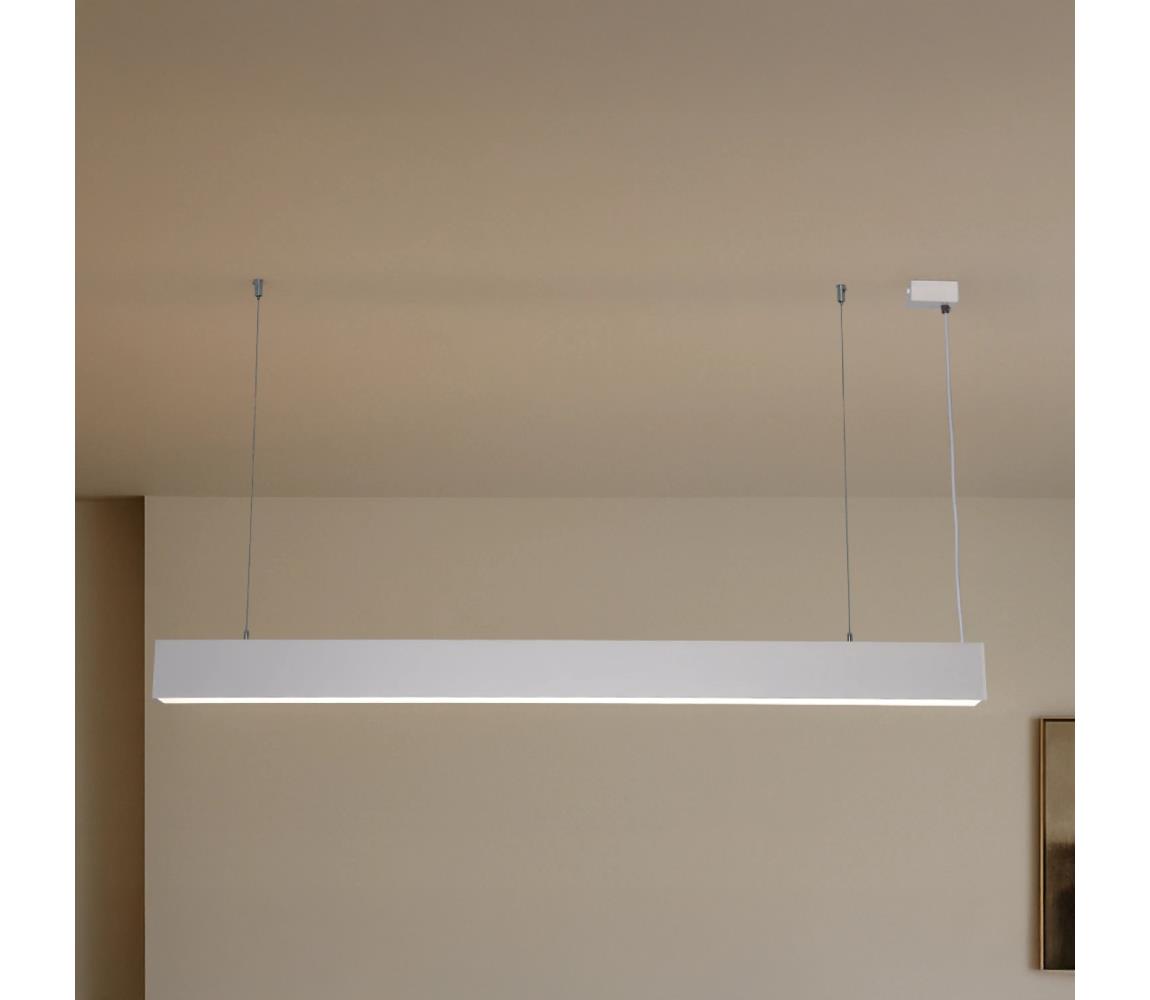 LED Luster na lanku LED/55W/230V 3000/4000/6500K 120 cm biela LN75