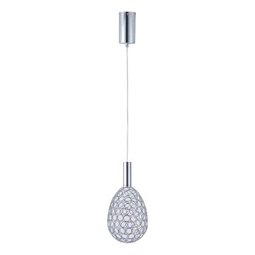 LED Luster na lanku LED/6,3W/230V 3000K lesklý chróm pr. 14 cm