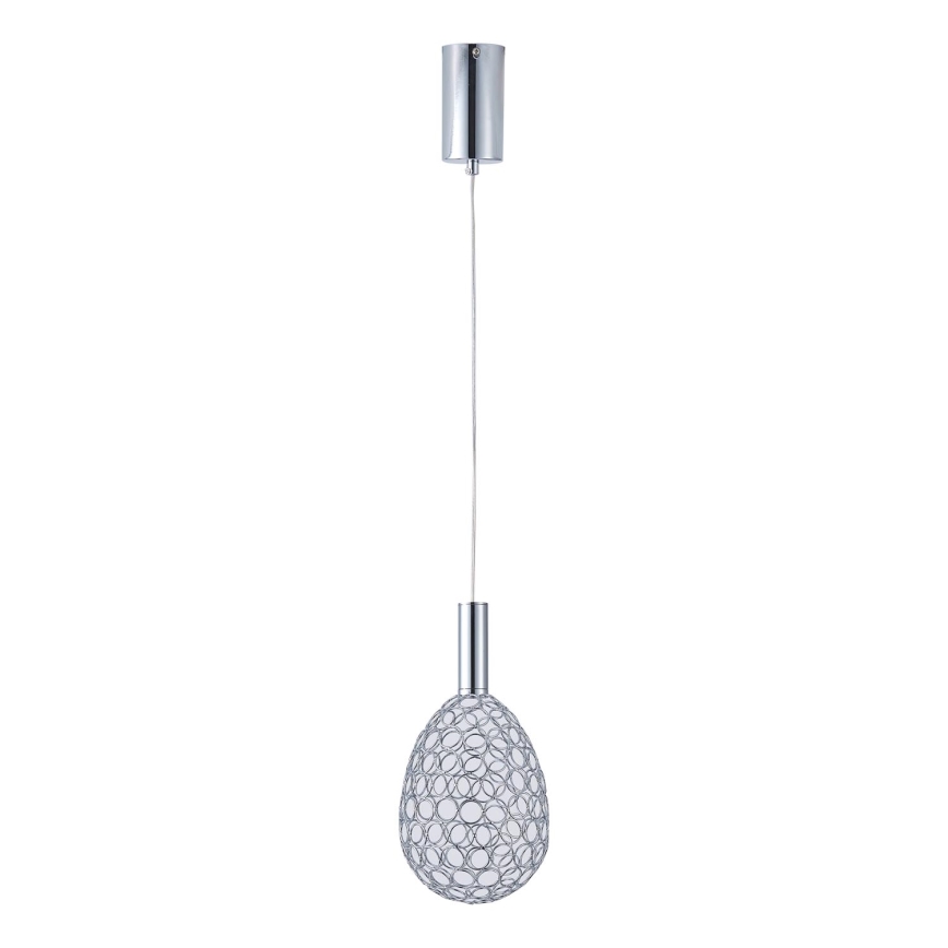 LED Luster na lanku LED/6,3W/230V 3000K lesklý chróm pr. 14 cm