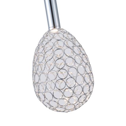 LED Luster na lanku LED/6,3W/230V 3000K lesklý chróm pr. 14 cm