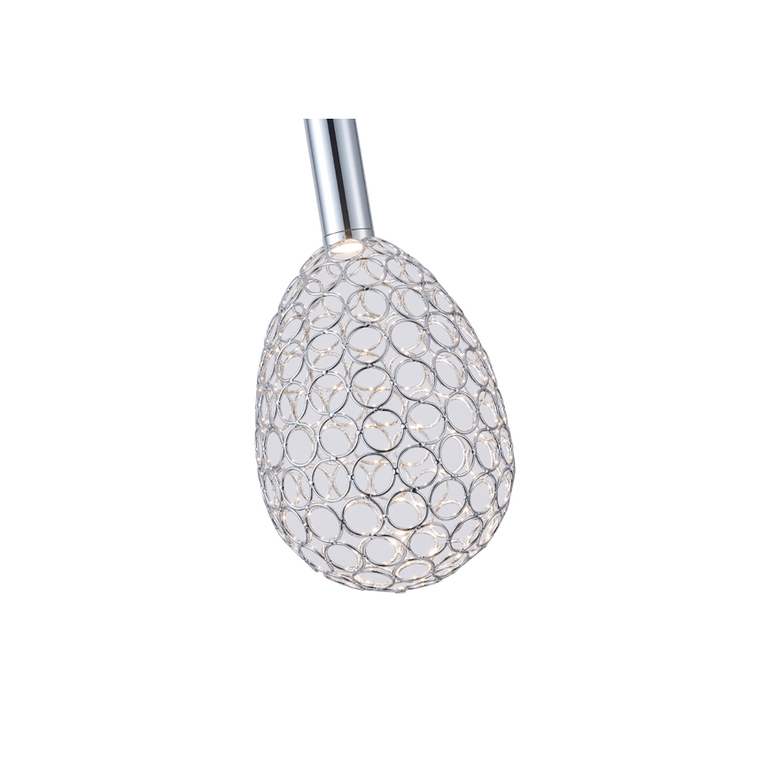 LED Luster na lanku LED/6,3W/230V 3000K lesklý chróm pr. 14 cm