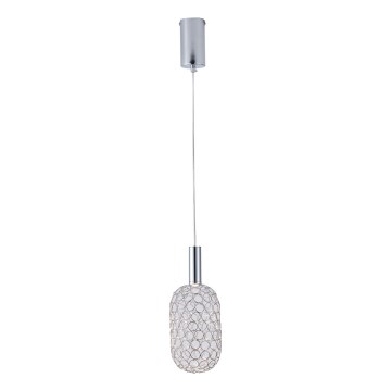 LED Luster na lanku LED/6,3W/230V 3000K lesklý chróm pr. 20 cm