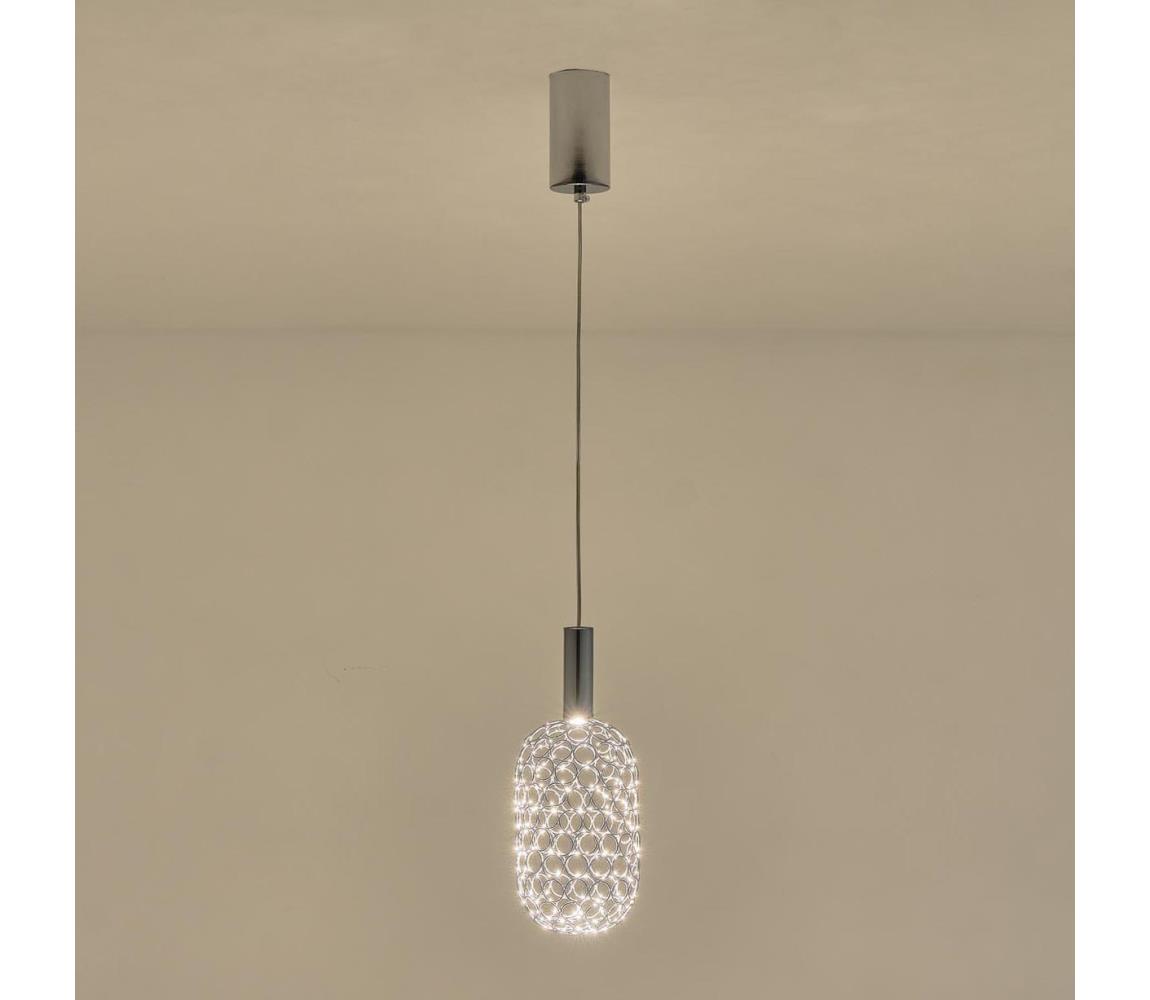 Eurolamp LED Luster na lanku LED/6,3W/230V 3000K lesklý chróm pr. 20 cm