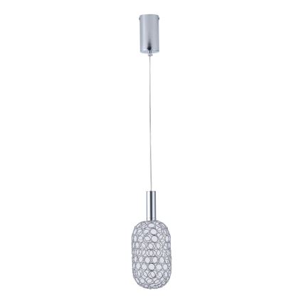LED Luster na lanku LED/6,3W/230V 3000K lesklý chróm pr. 20 cm