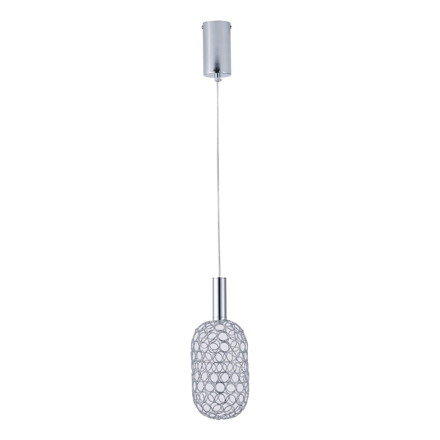 LED Luster na lanku LED/6,3W/230V 3000K lesklý chróm pr. 20 cm