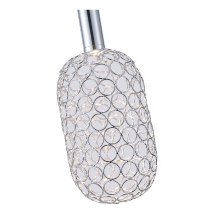 LED Luster na lanku LED/6,3W/230V 3000K lesklý chróm pr. 20 cm