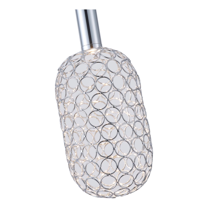 LED Luster na lanku LED/6,3W/230V 3000K lesklý chróm pr. 20 cm