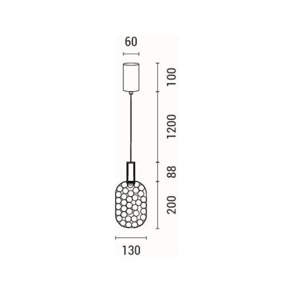LED Luster na lanku LED/6,3W/230V 3000K lesklý chróm pr. 20 cm