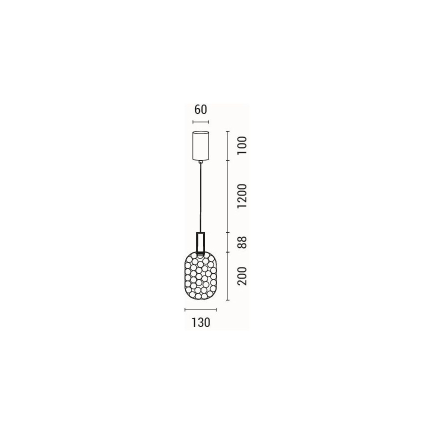 LED Luster na lanku LED/6,3W/230V 3000K lesklý chróm pr. 20 cm