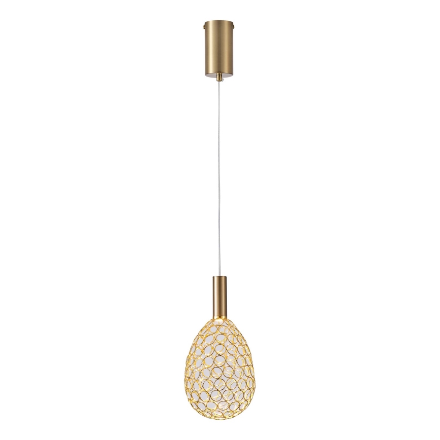 LED Luster na lanku LED/6,3W/230V 3000K zlatá pr. 14 cm