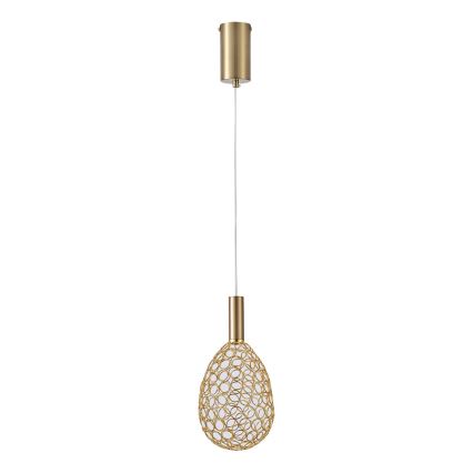 LED Luster na lanku LED/6,3W/230V 3000K zlatá pr. 14 cm