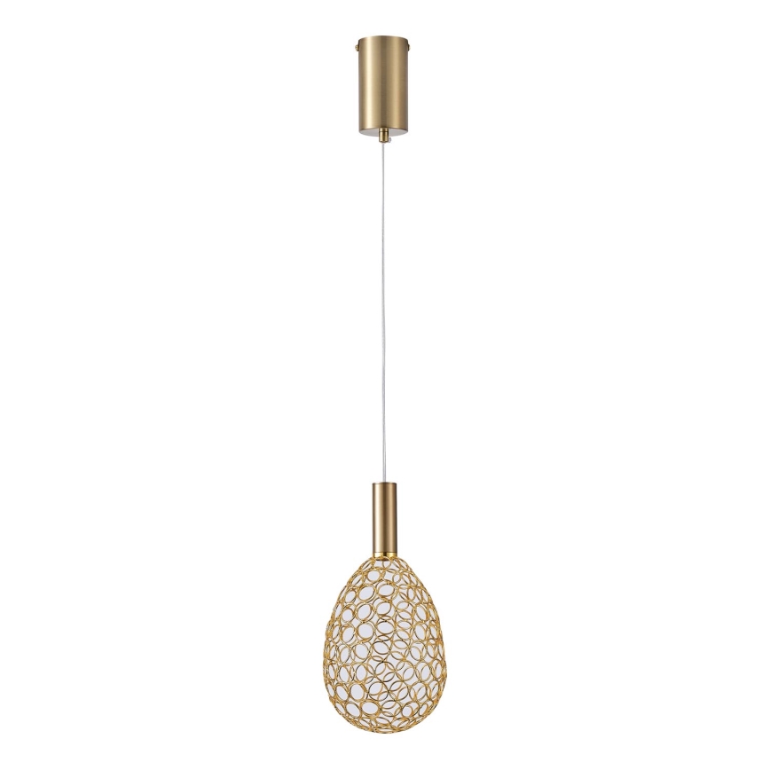 LED Luster na lanku LED/6,3W/230V 3000K zlatá pr. 14 cm