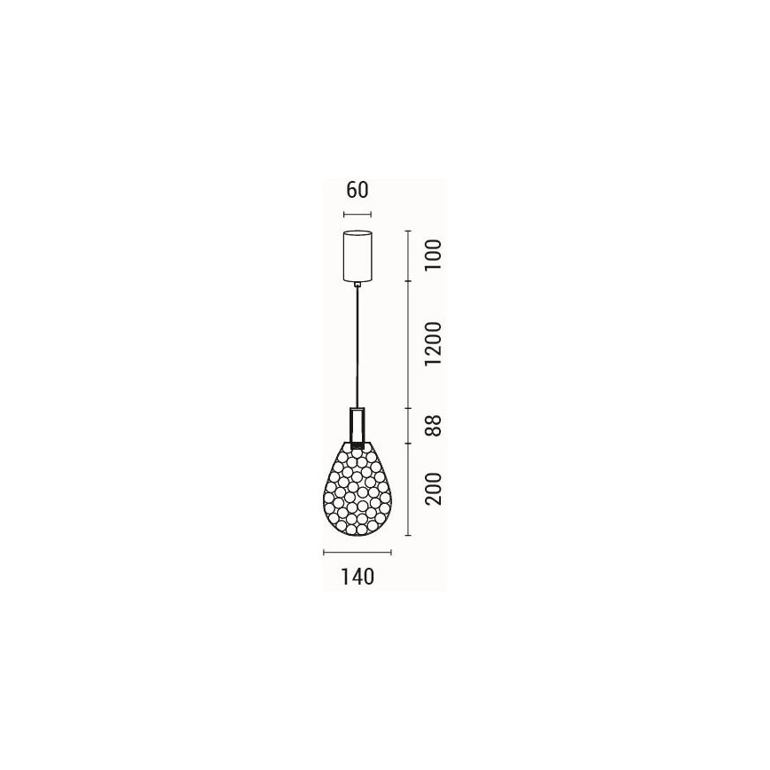 LED Luster na lanku LED/6,3W/230V 3000K zlatá pr. 14 cm