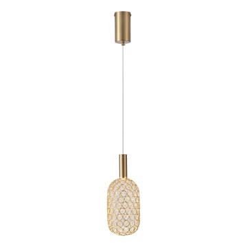 LED Luster na lanku LED/6,3W/230V 3000K zlatá pr. 20 cm