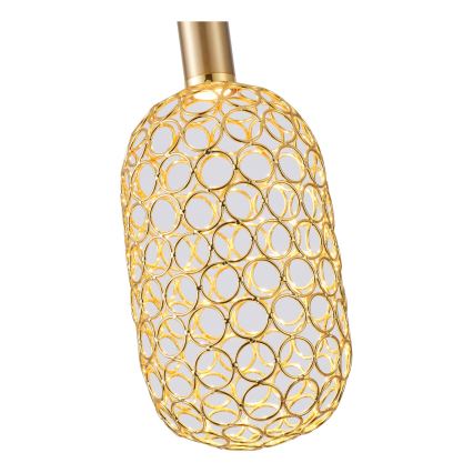 LED Luster na lanku LED/6,3W/230V 3000K zlatá pr. 20 cm