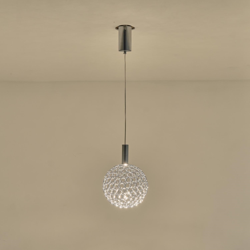 LED Luster na lanku LED/6,3W/230V 3000K zlatá pr. 25 cm