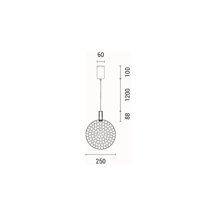 LED Luster na lanku LED/6,3W/230V 3000K zlatá pr. 25 cm