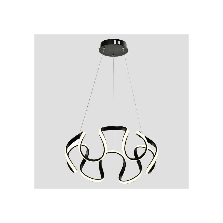 LED Luster na lanku LED/60W/230V 3000K čierna