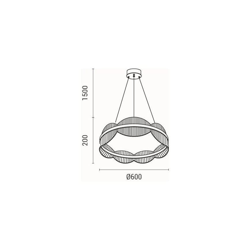 LED Luster na lanku LED/60W/230V 3000K