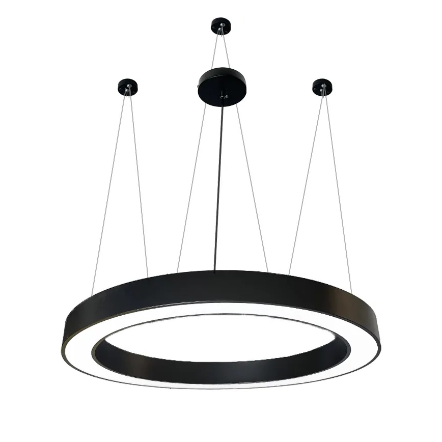 LED Luster na lanku LED/60W/230V 4000K pr. 120 cm čierna