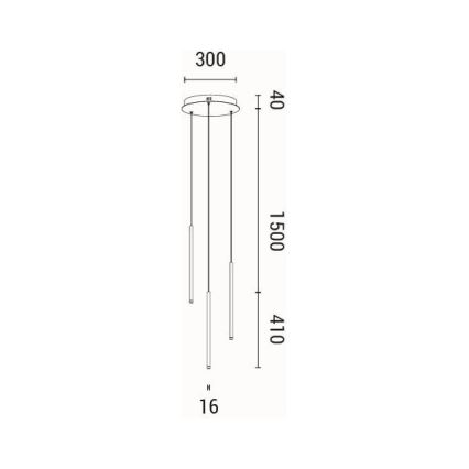 LED Luster na lanku LED/6W/230V 3000K pr. 30 cm