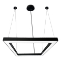 LED Luster na lanku LED/70W/230V 4000K 100x100 cm čierna