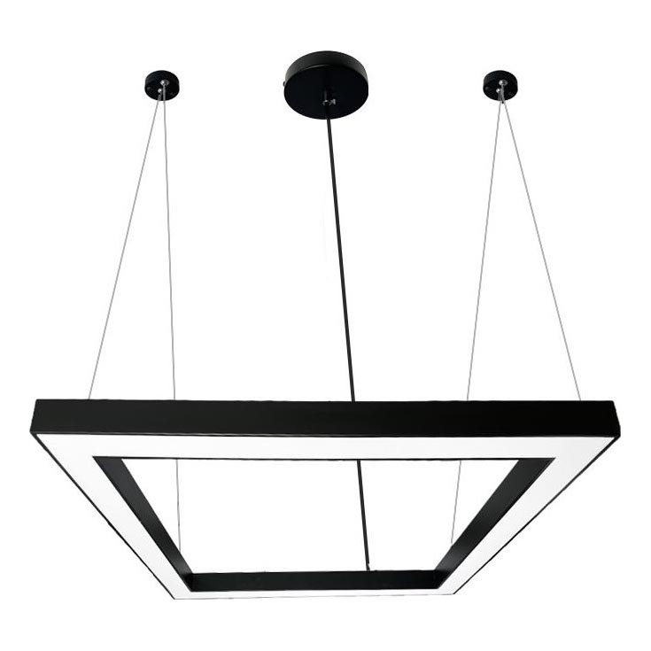 LED Luster na lanku LED/70W/230V 4000K 100x100 cm čierna