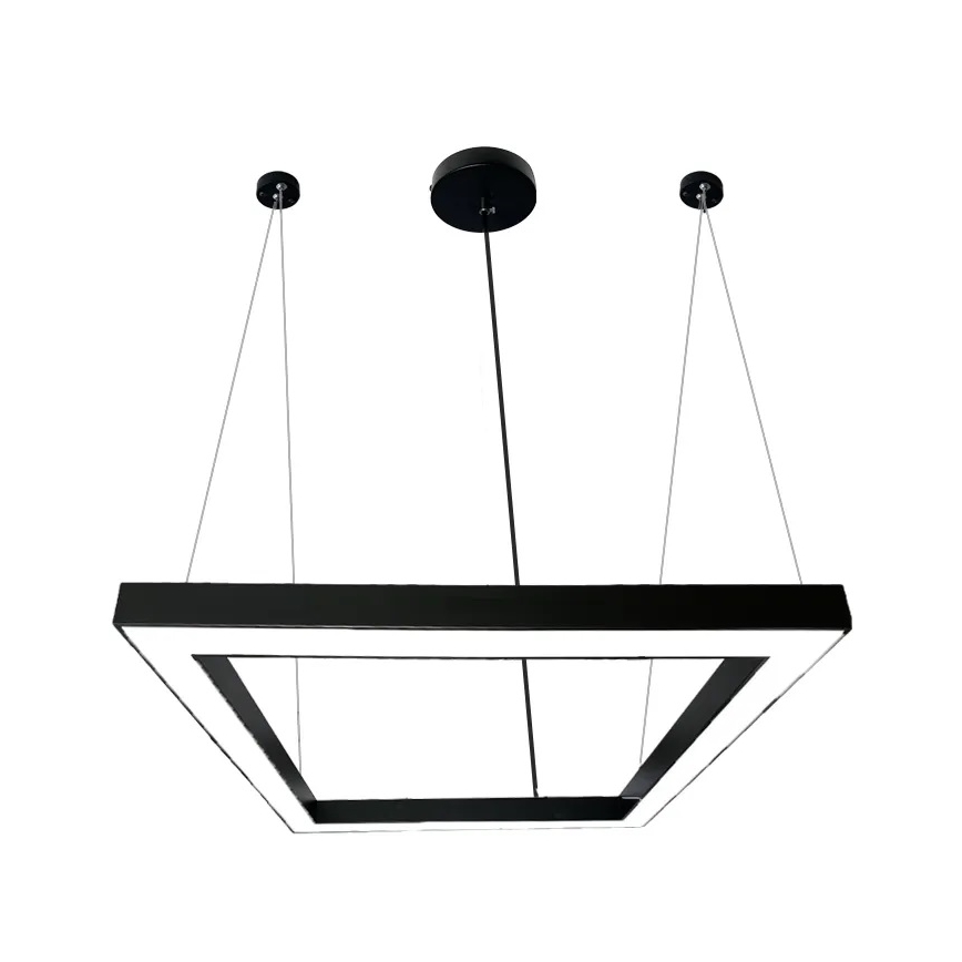 LED Luster na lanku LED/70W/230V 4000K 100x100 cm čierna