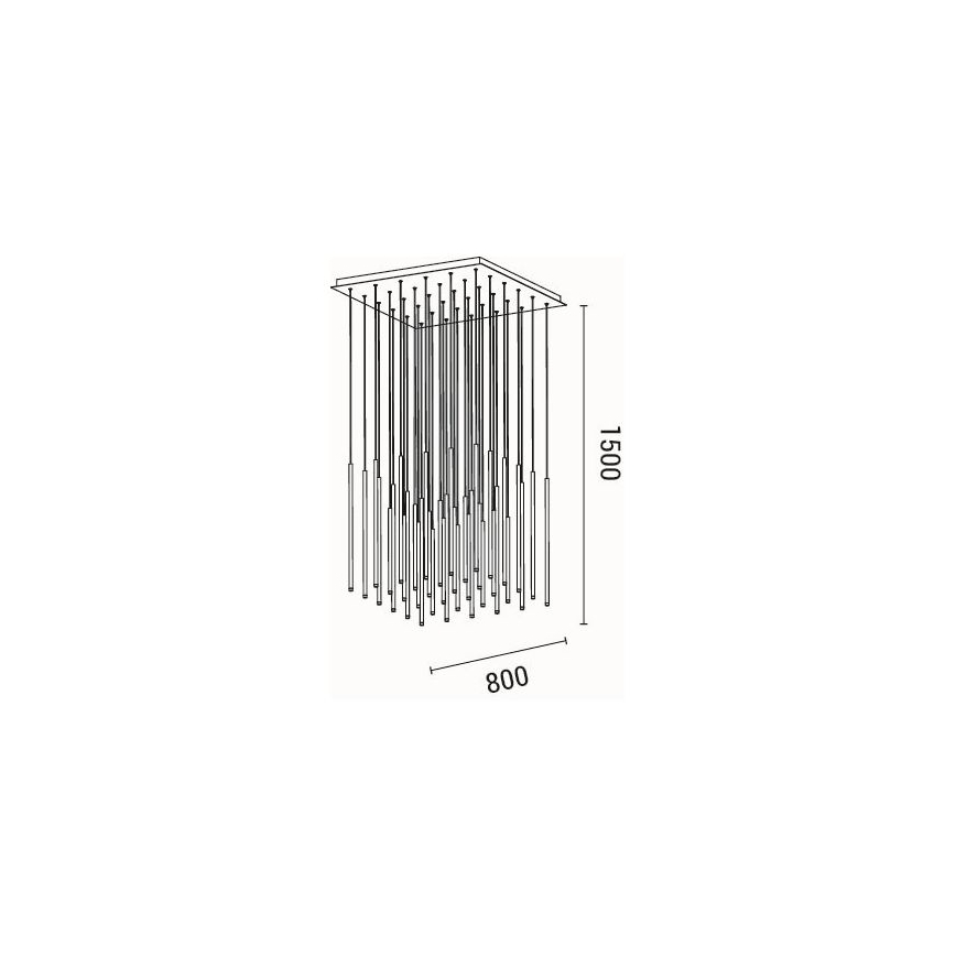 LED Luster na lanku LED/72W/230V 3000K