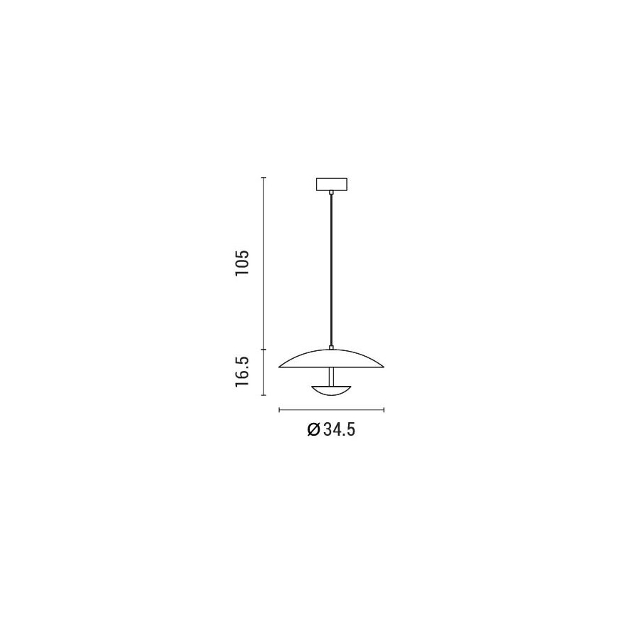 LED Luster na lanku LED/7W/230V 3000K pr. 34,5 cm