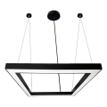 LED Luster na lanku LED/80W/230V 4000K 120x120 cm čierna