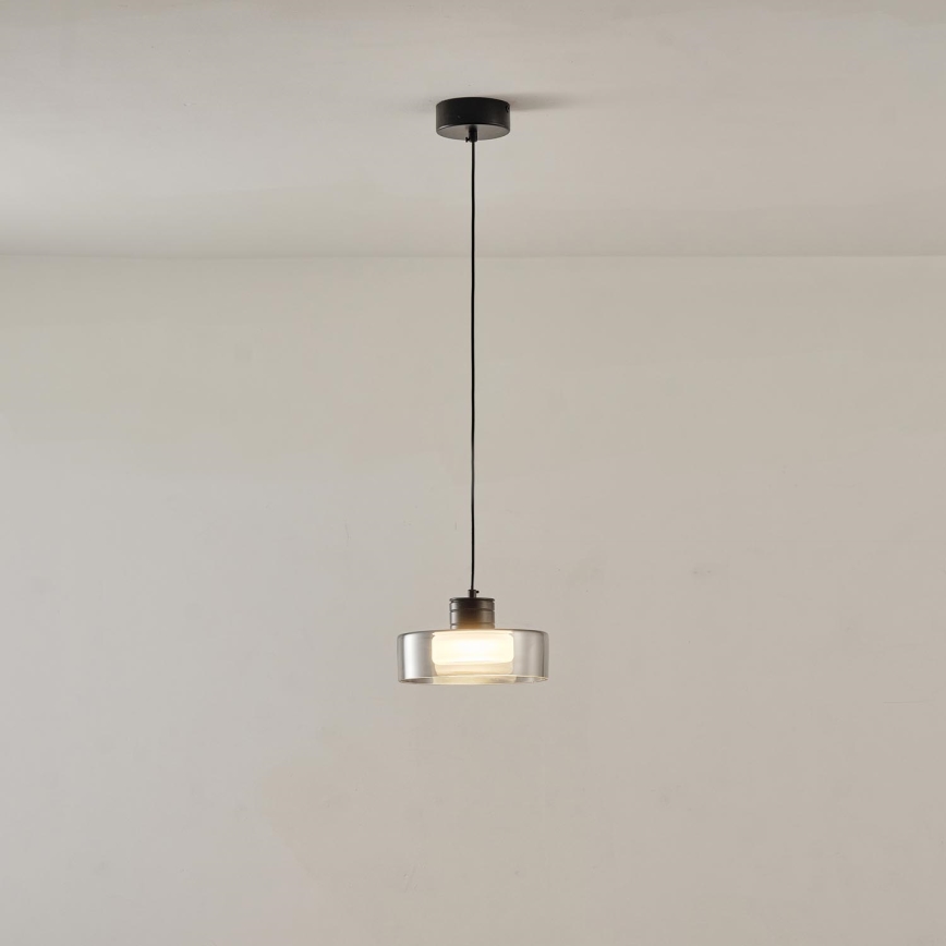 LED Luster na lanku LED/8W/230V 3000K čierna/dymová pr. 20 cm
