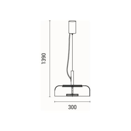 LED Luster na lanku LED/8W/230V 3000K pr. 30 cm