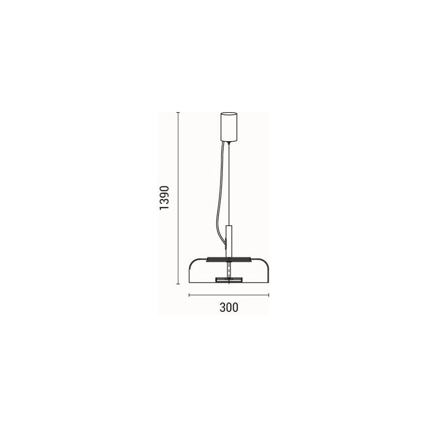 LED Luster na lanku LED/8W/230V 3000K pr. 30 cm