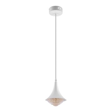 LED Luster na lanku LED/9W/230V pr. 14 cm biela