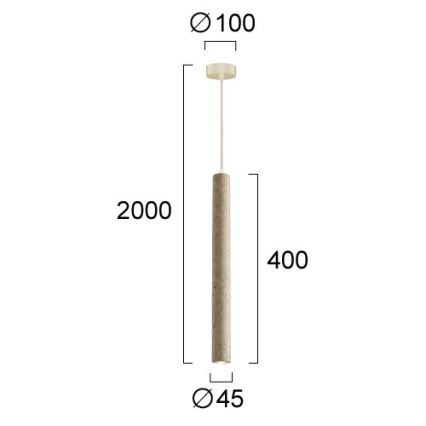LED luster na lanku LEONARD LED/7W/230V béžový
