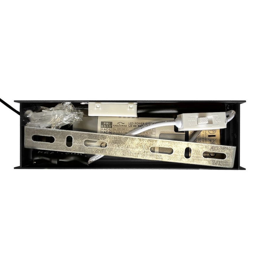 LED luster na lanku LINEA LED/36W/230V 3000/4000/5700K CRI 90 čierna