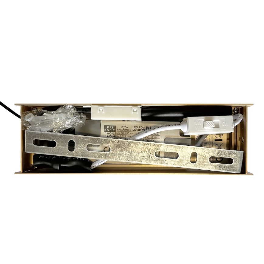 LED luster na lanku LINEA LED/36W/230V 3000/4000/5700K CRI 90 zlatý