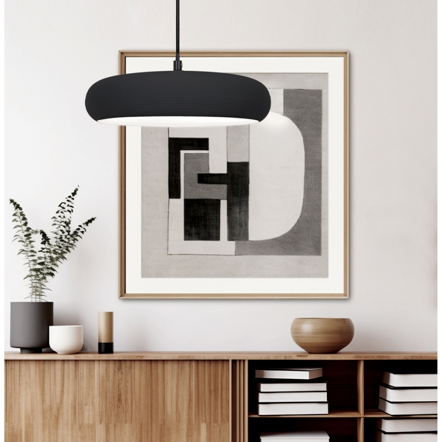 LED luster na lanku LOGAN LED/11W/230V čierny