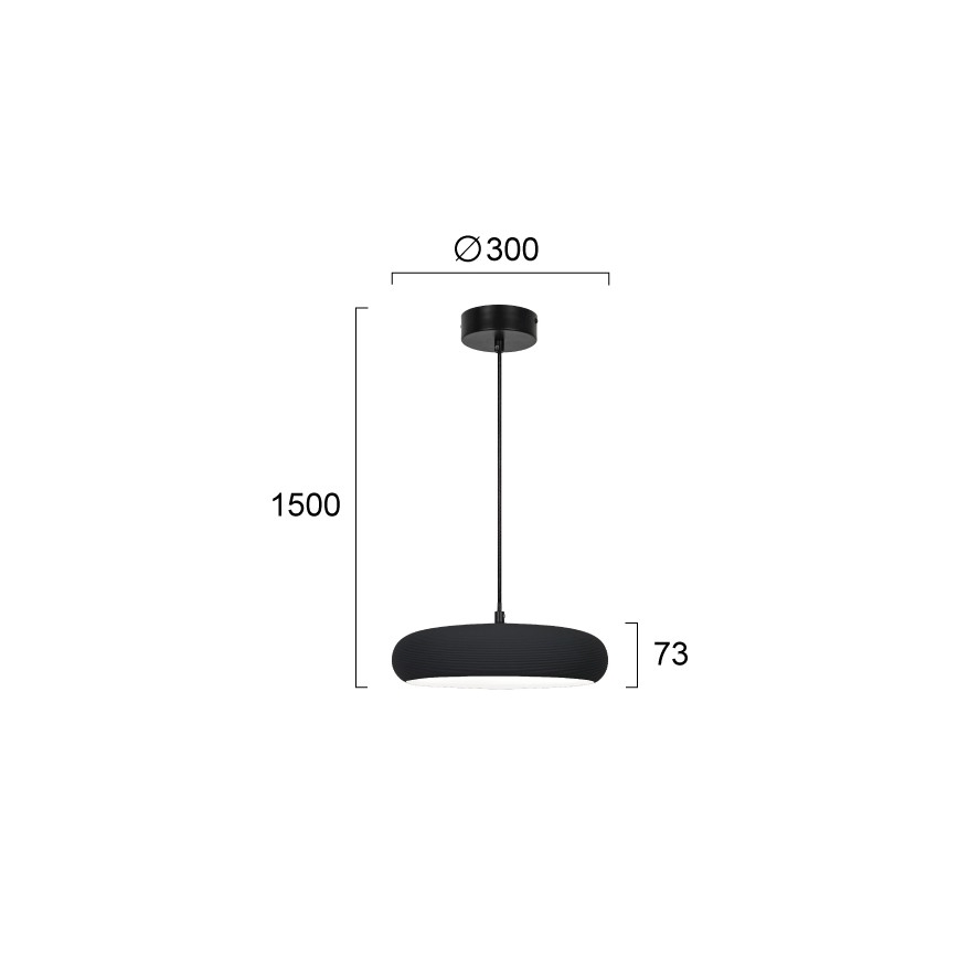 LED luster na lanku LOGAN LED/11W/230V čierny