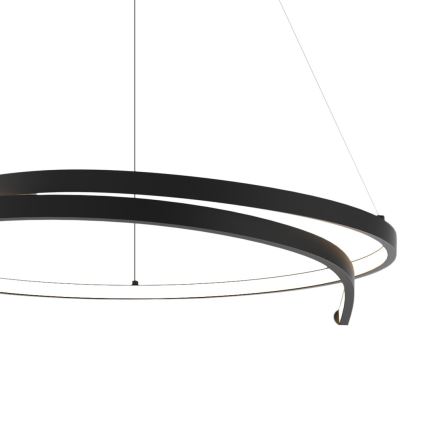 LED Luster na lanku LORENZO LED/35W/230V čierna