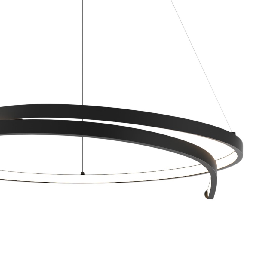 LED Luster na lanku LORENZO LED/35W/230V čierna