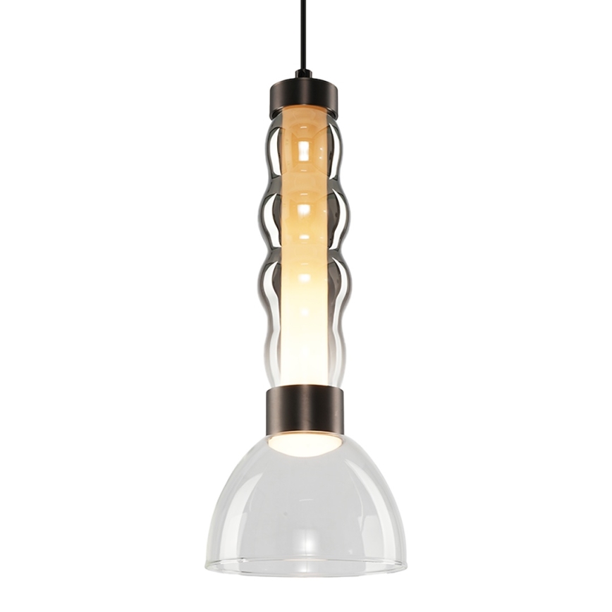 LED Luster na lanku LUCCO LED/13W/230V pr. 15 cm dymová