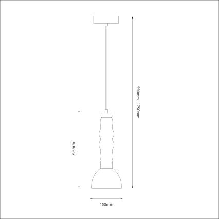 LED Luster na lanku LUCCO LED/13W/230V pr. 15 cm dymová